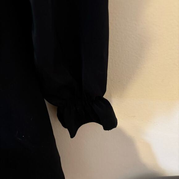 Adorable Girls Black Dress - Tween Dressy Dress, Puffy sleeves,- Size 10 - Picture 3 of 6